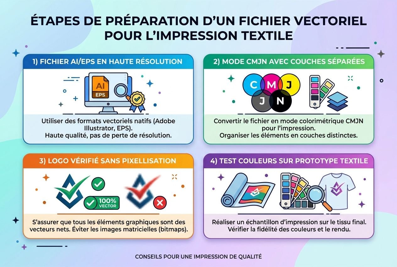 Étapes préparation fichier logo textile