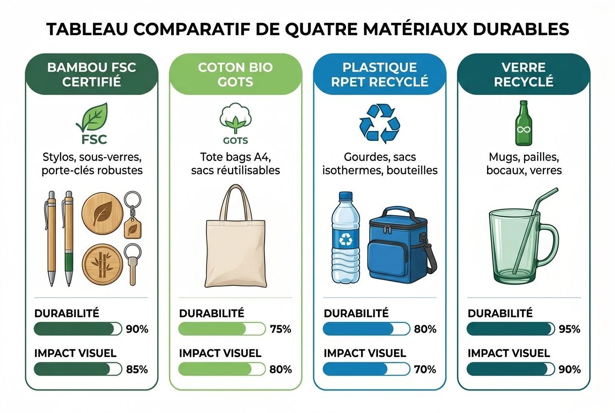 Matériaux durables pour cadeaux d'entreprise