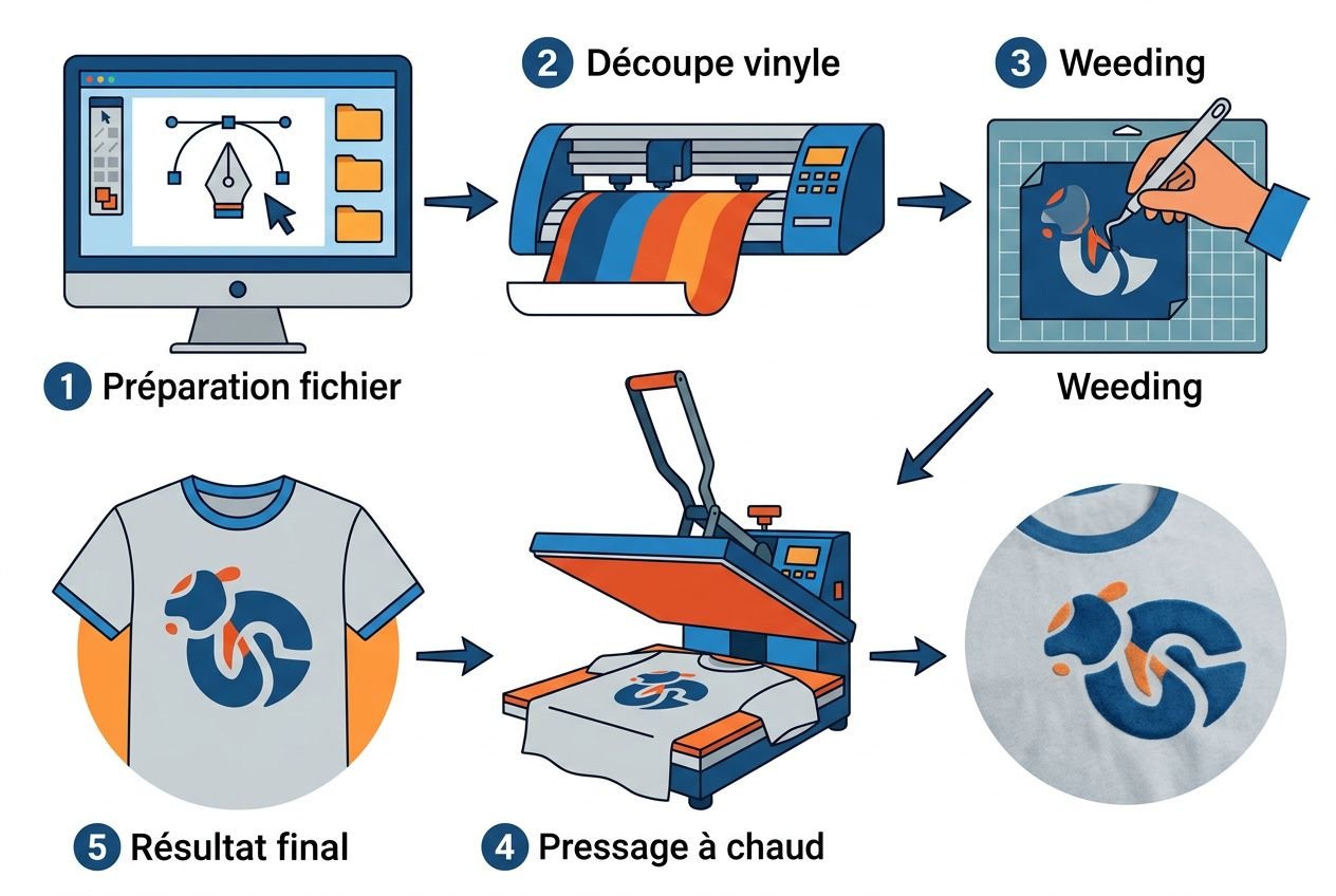 Processus de flocage textile